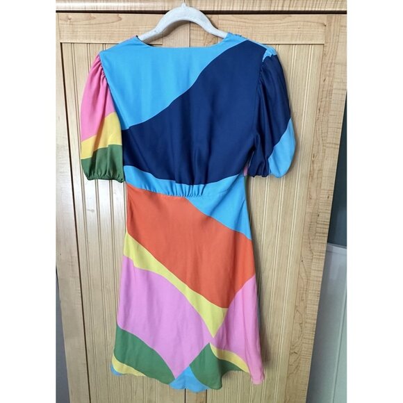 STAUD Milla Mini Dress Capri Coastal Marble Women's Size 4 Multicolor Colorful! - Picture 3 of 7